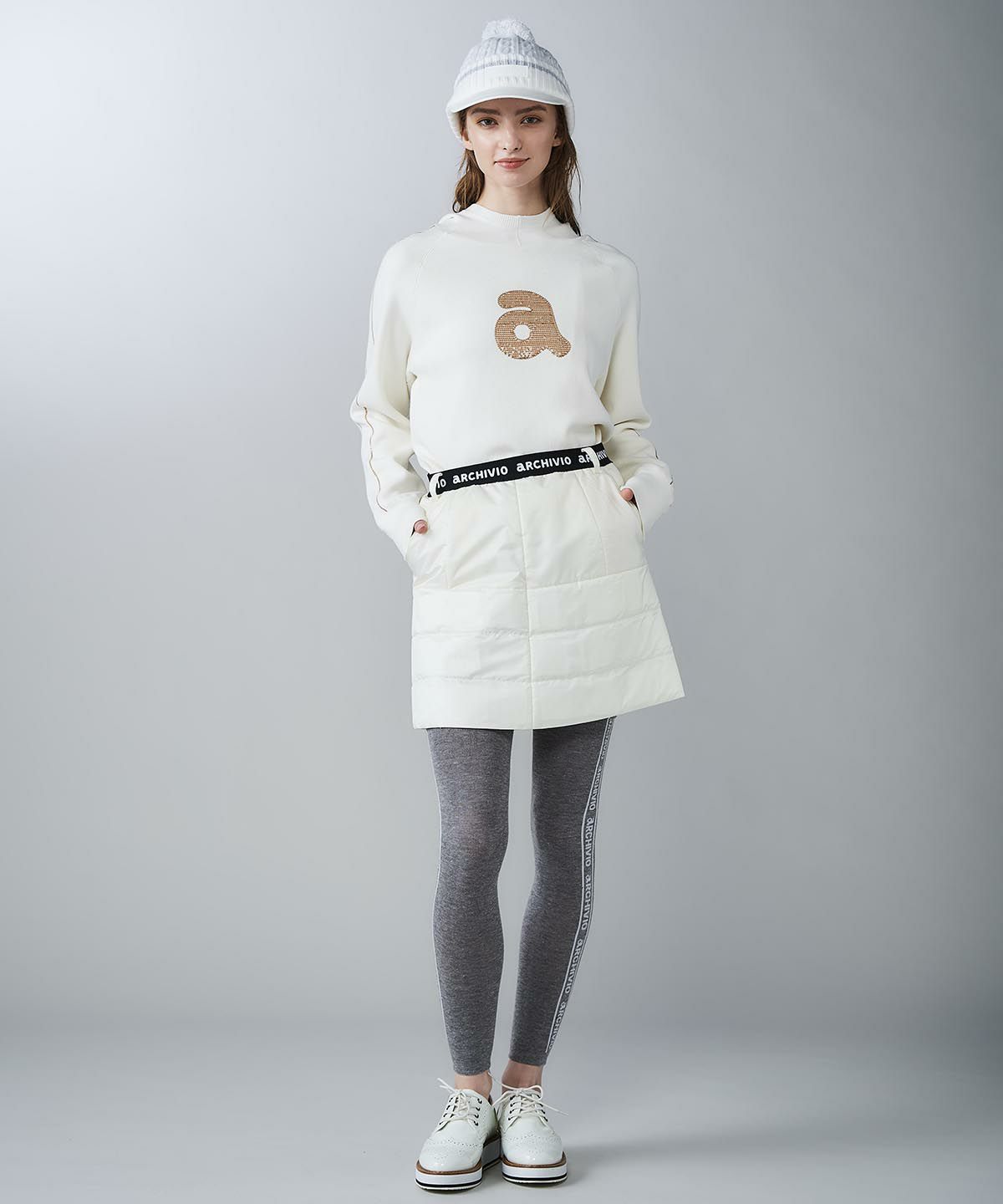 ウエストロゴ中綿撥水スカート|アルチビオ - ゴルフウェアや婦人服通販