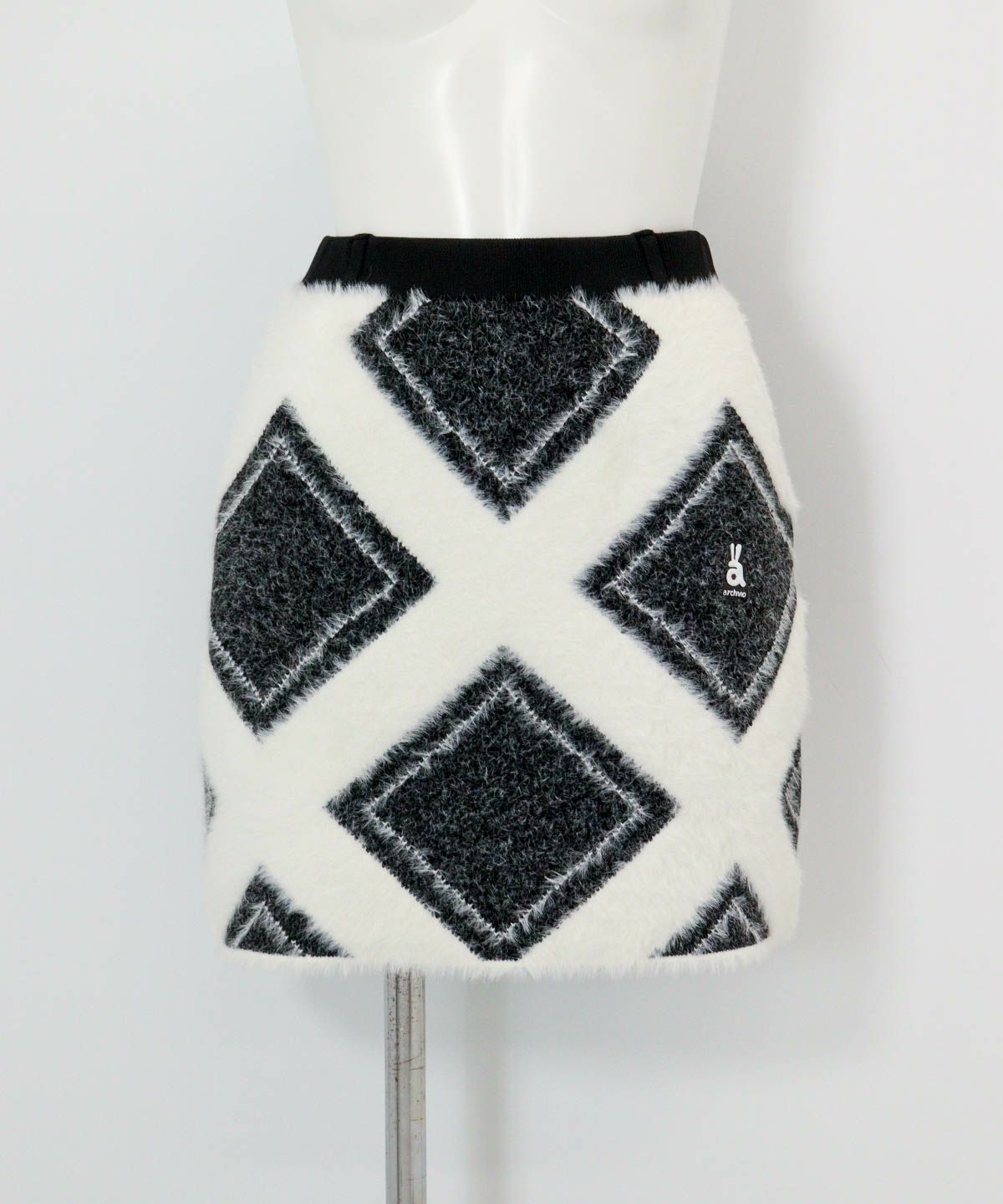 フェザーヤーン保温ニットスカート（ブラック）