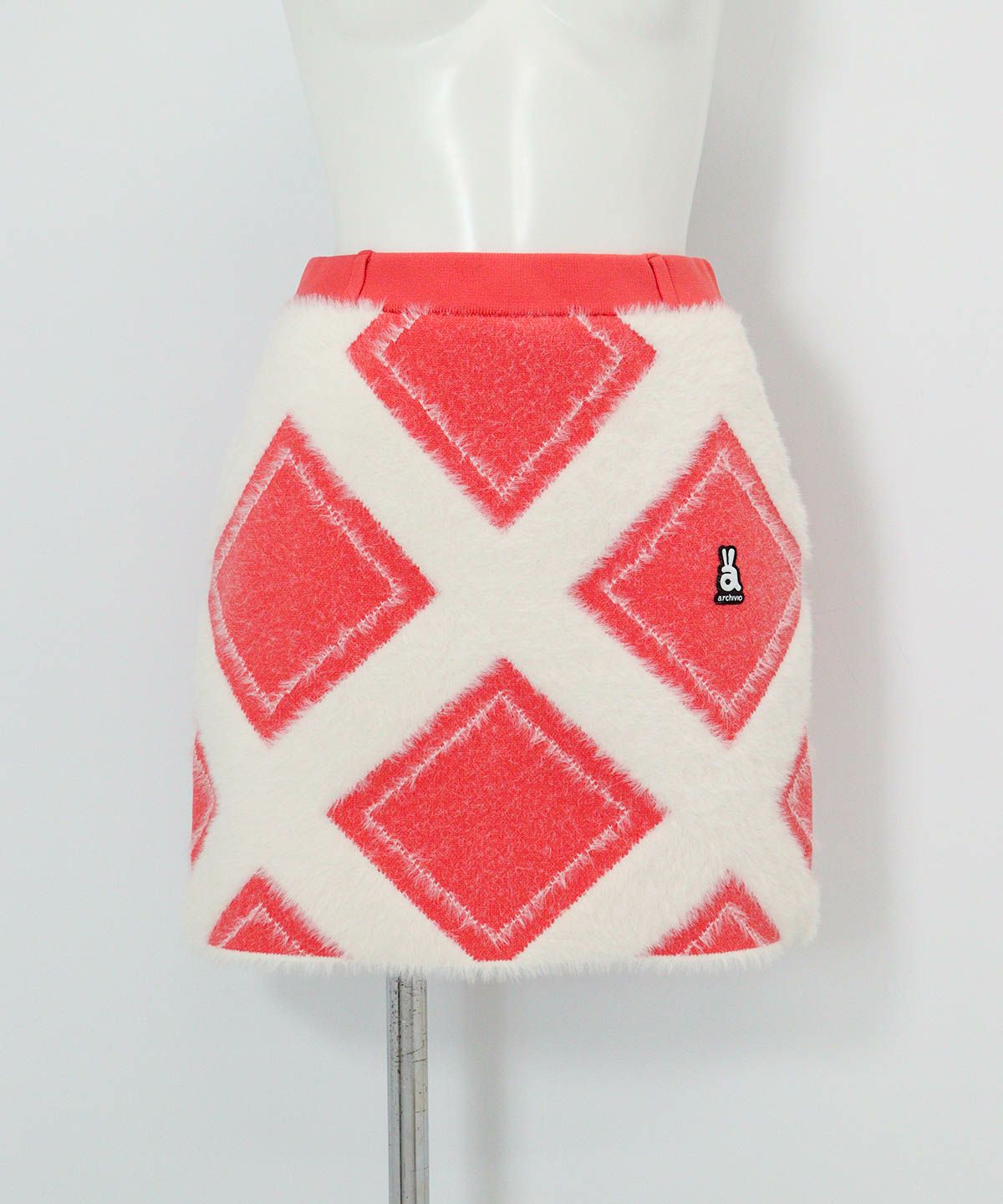 フェザーヤーン保温ニットスカート（オレンジ）