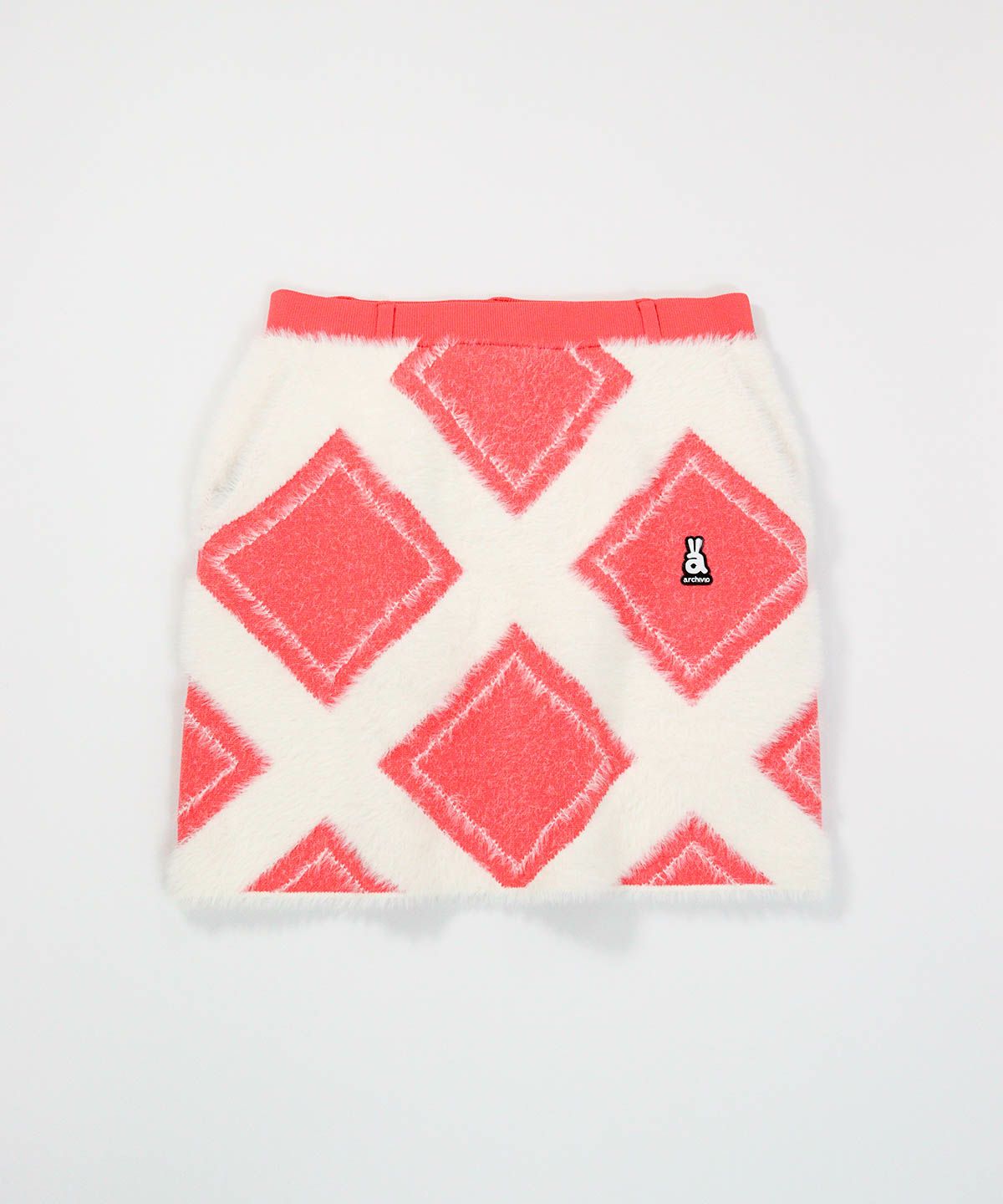 フェザーヤーン保温ニットスカート（オレンジ）