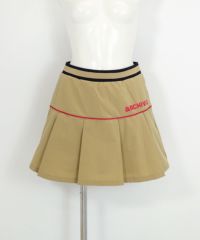 プリーツ切替撥水スカート(ベージュ)前