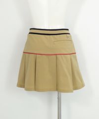 プリーツ切替撥水スカート(ベージュ)後ろ