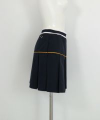 プリーツ切替撥水スカート(ネイビー)横