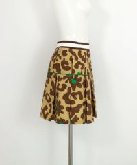プリーツ切替撥水スカート(レオパード)横