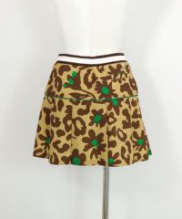 プリーツ切替撥水スカート(レオパード)後ろ