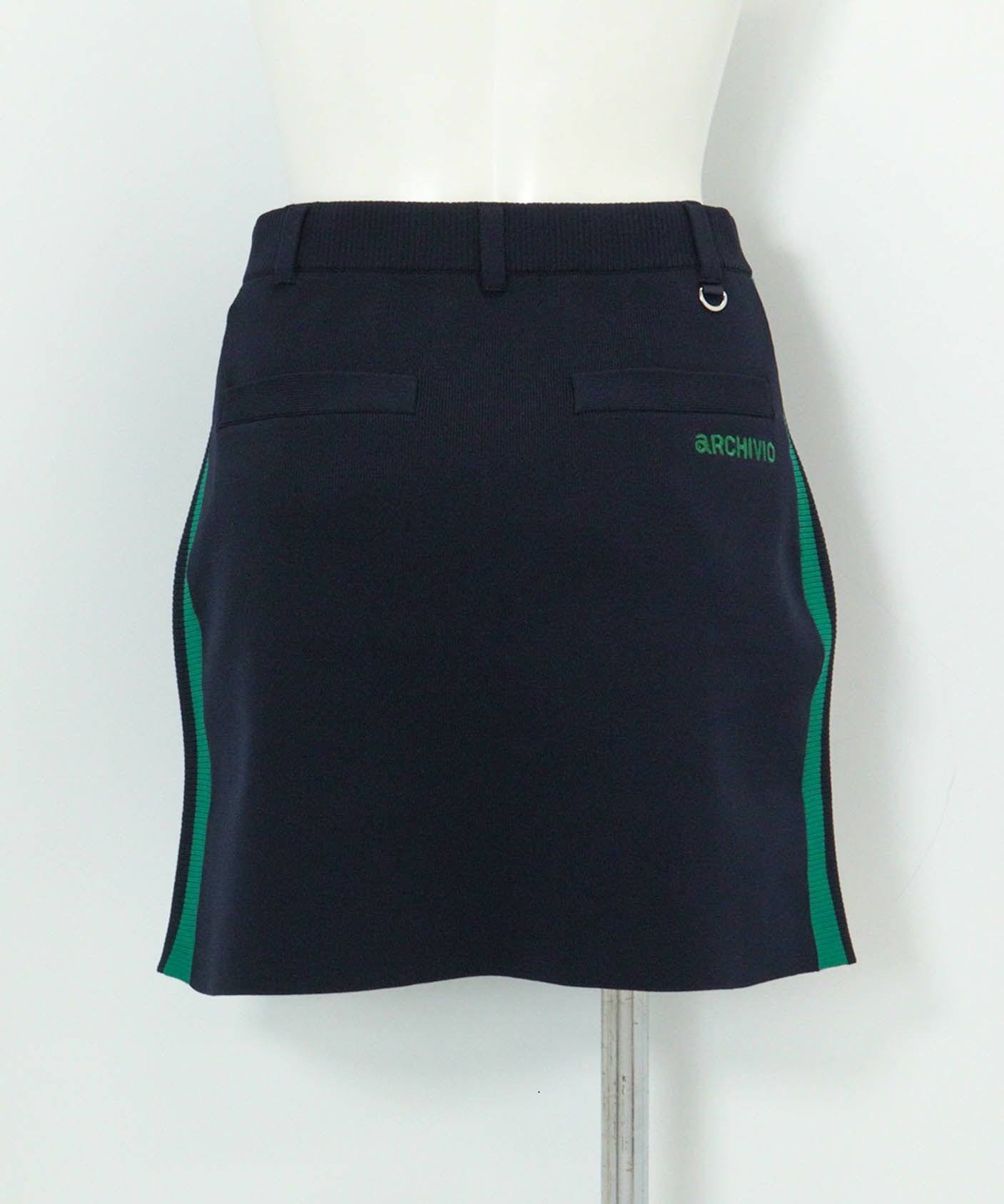 マーガレットニットスカート(ネイビー)後ろ