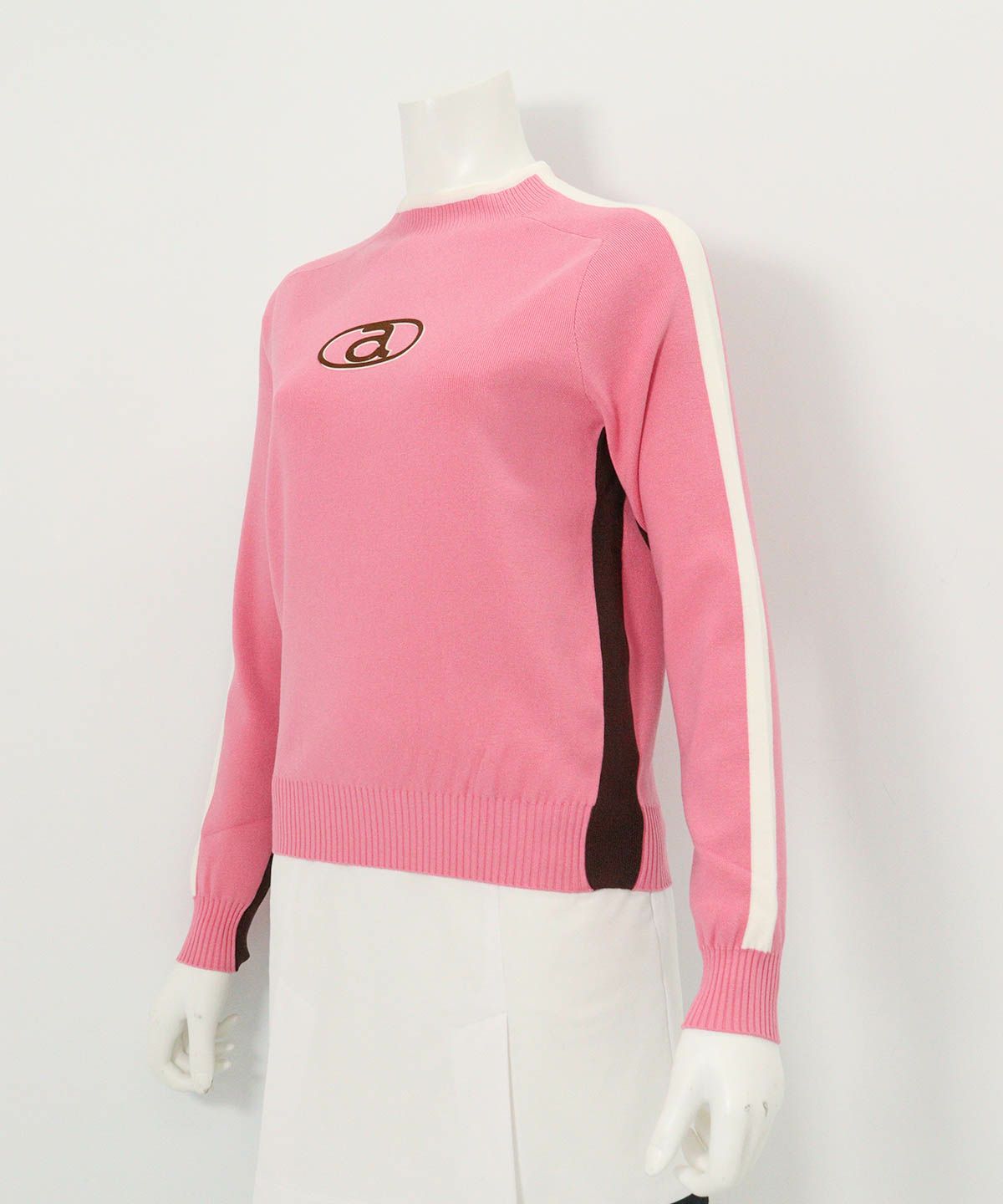 カラーライン配色ニット(ピンク)斜め