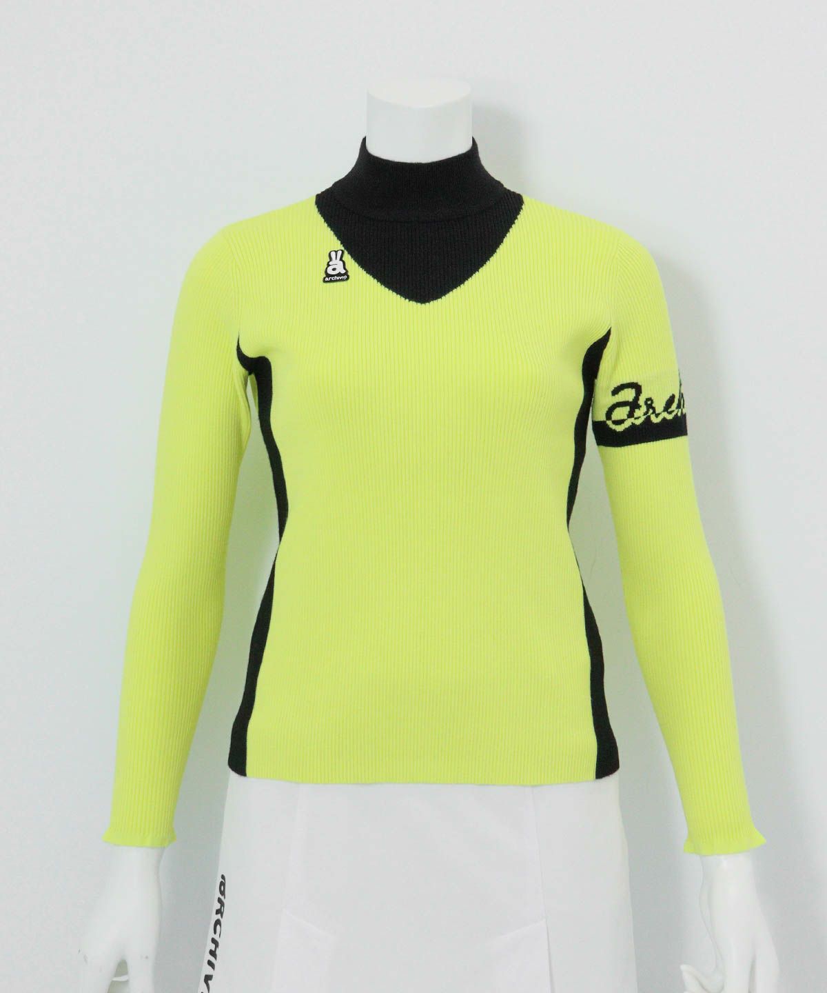 サイドライン配色リブニット （イエロー）