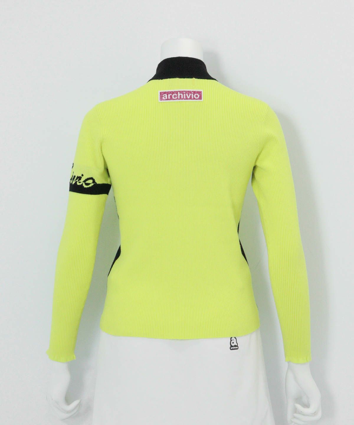 サイドライン配色リブニット後 （イエロー）