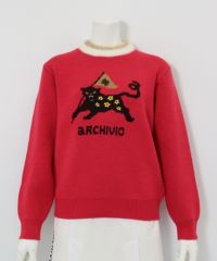 黒ヒョウジャガードニット(レッド)前