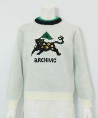 黒ヒョウジャガードニット(ホワイト)前