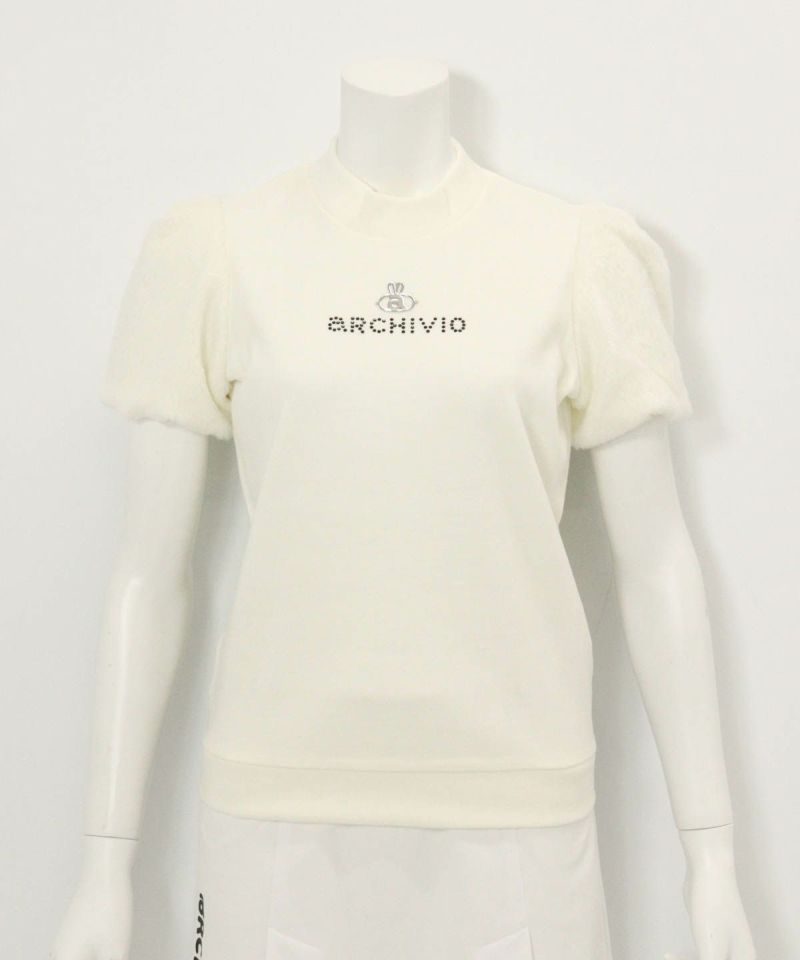 袖ファー切替半袖ニットソー|アルチビオ - ゴルフウェアや婦人服通販