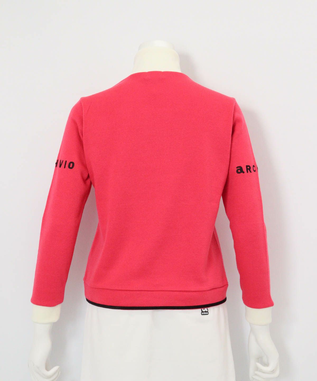 フロントラインニットソー(ピンク×ホワイト)後ろ