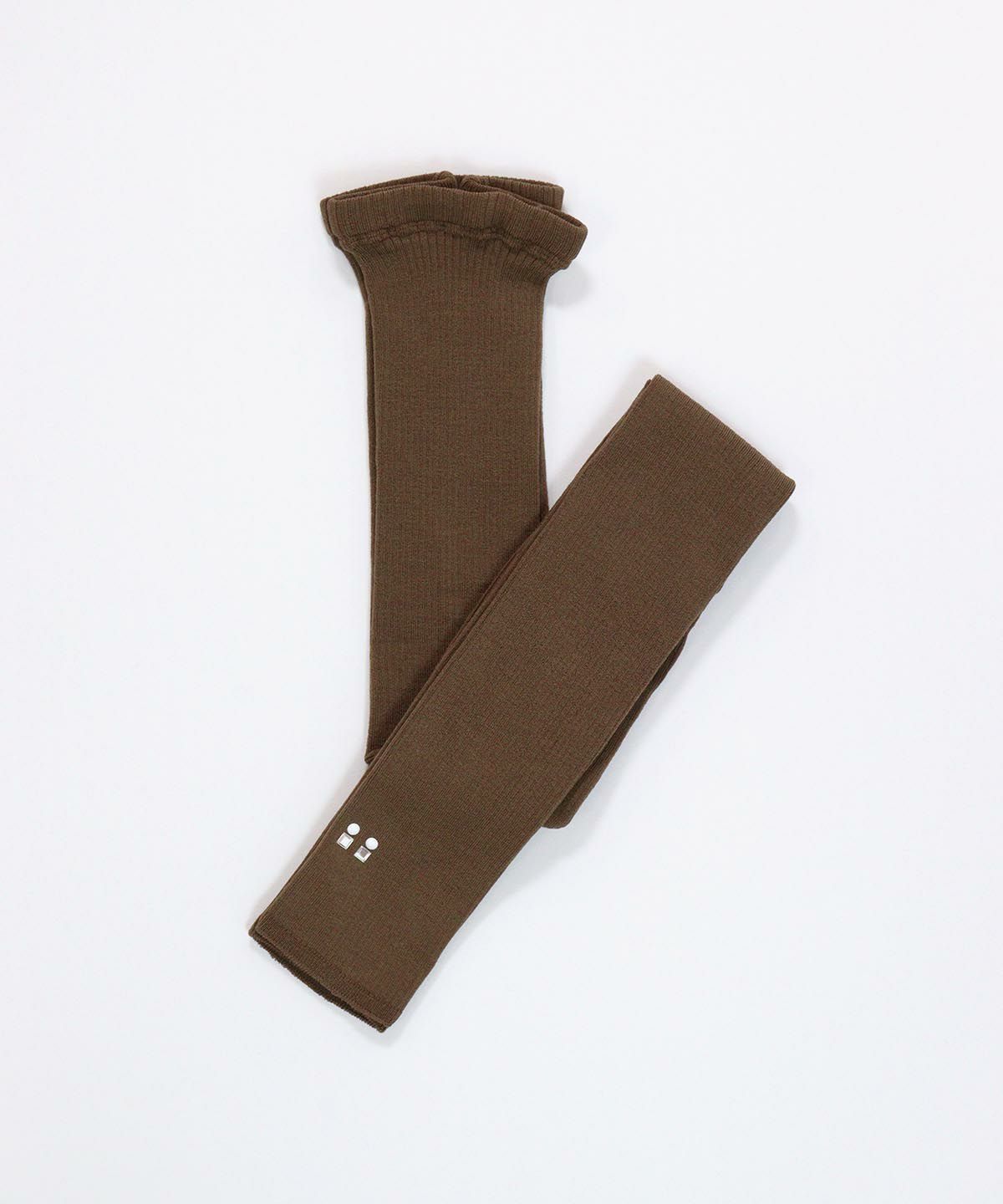 ワンポイントリブレギンス（ブラウン）