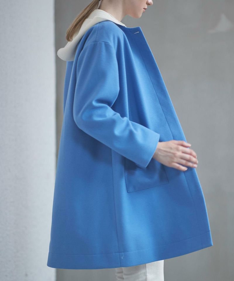 ピッコーネ 2way フード取外し可 ウールコート ロゴボタン 着用感の