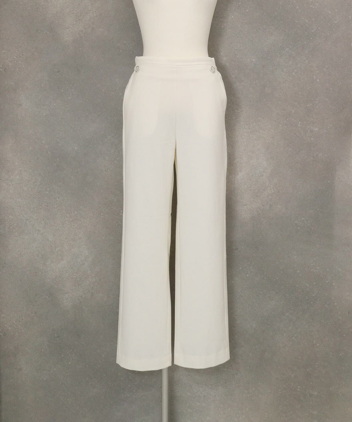 ピコボタン裏起毛発熱パンツ（ホワイト）