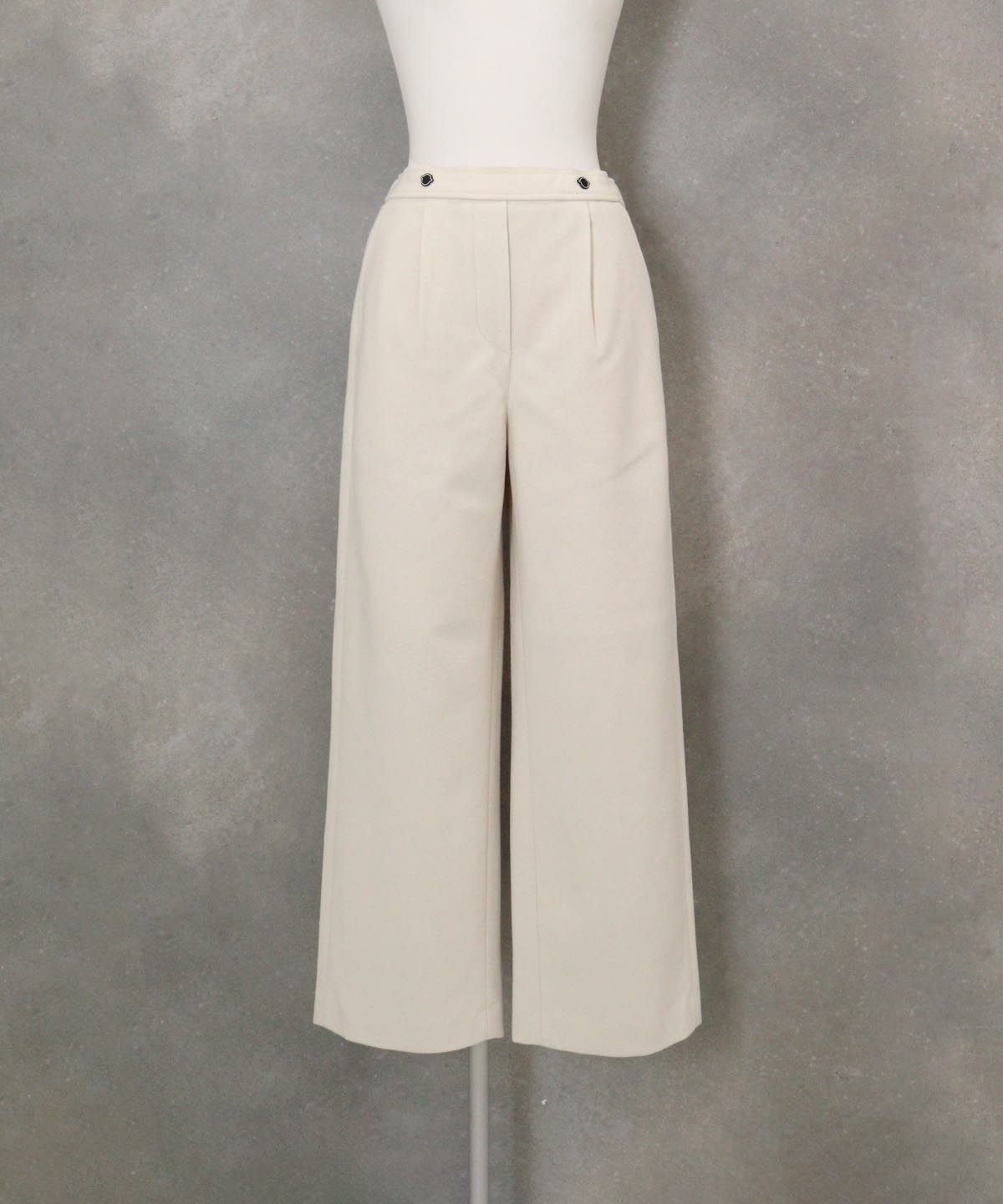 ウールライク保温ワイドパンツ（ベージュ）