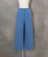 ウールライク保温ワイドパンツ（ライトブルー）