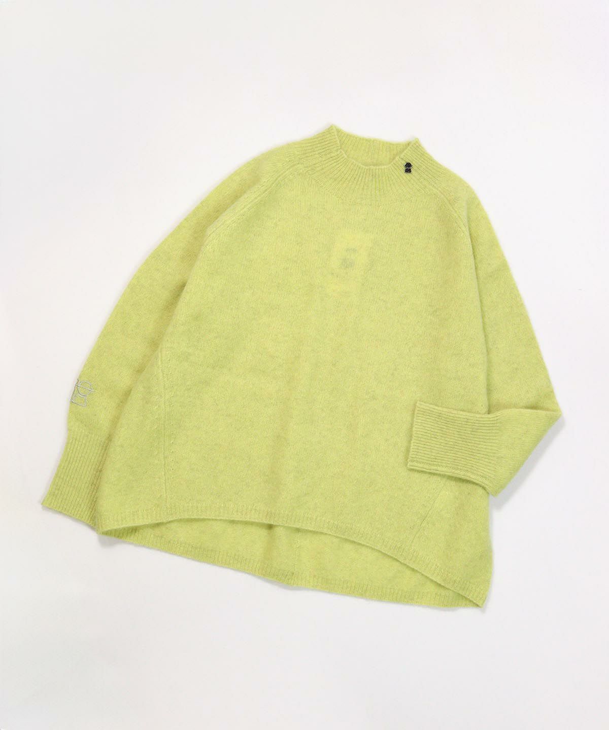 ヤク100％ハイネックニット（イエロー）