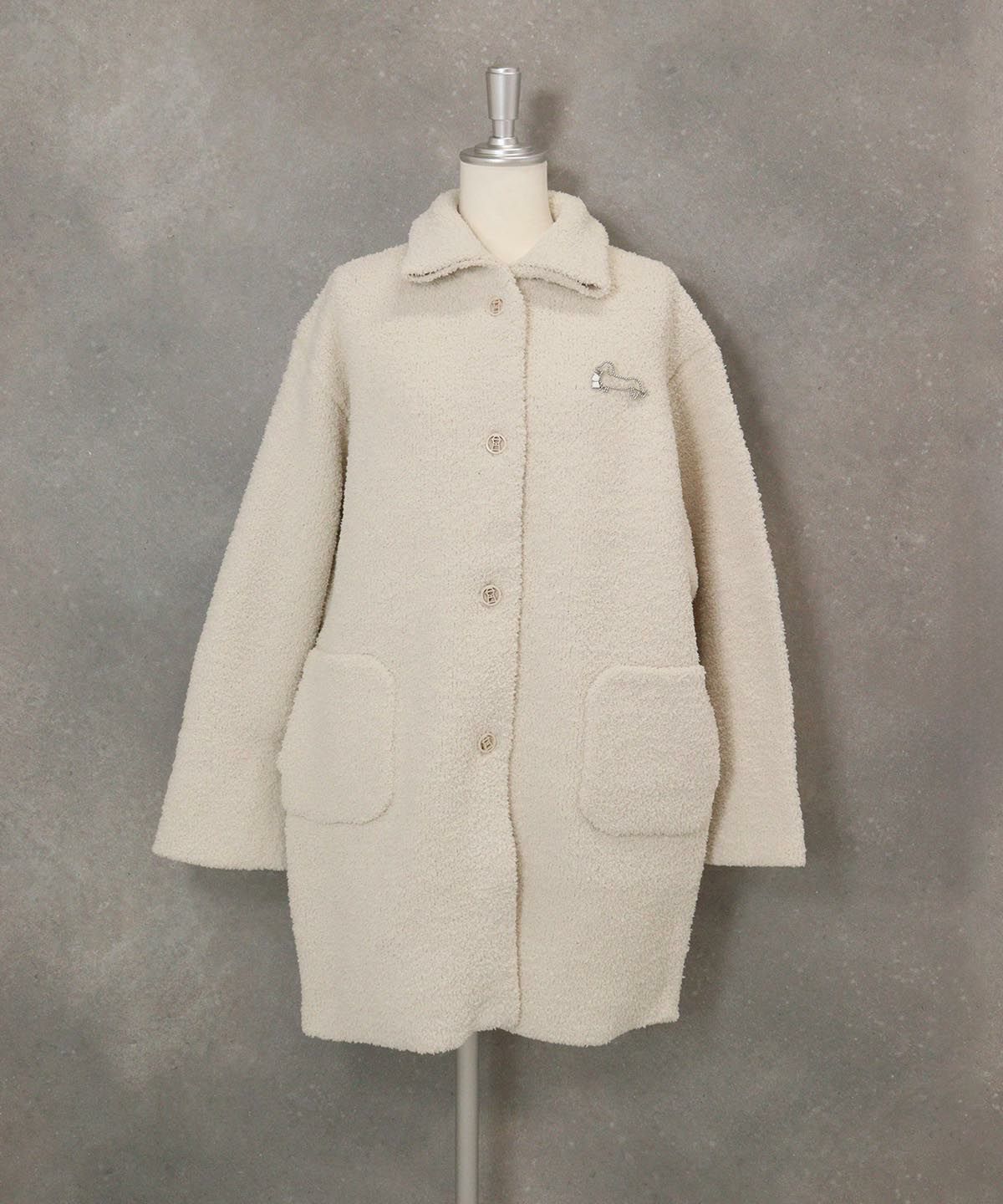 マイクロモールニットジャケット（ホワイト）