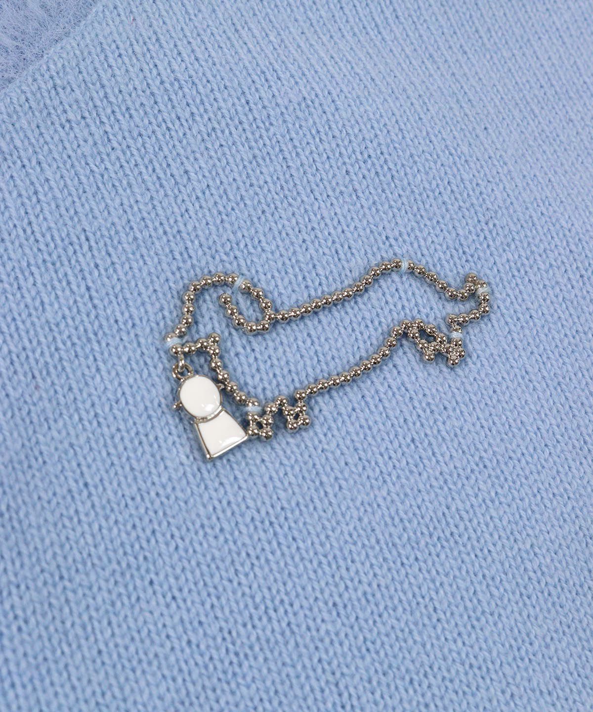 付属ブローチ（ライトブルー）