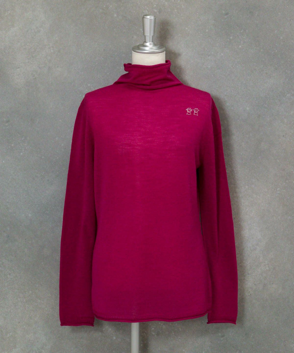 ウール100％ホールガーメントニット（ピンク）