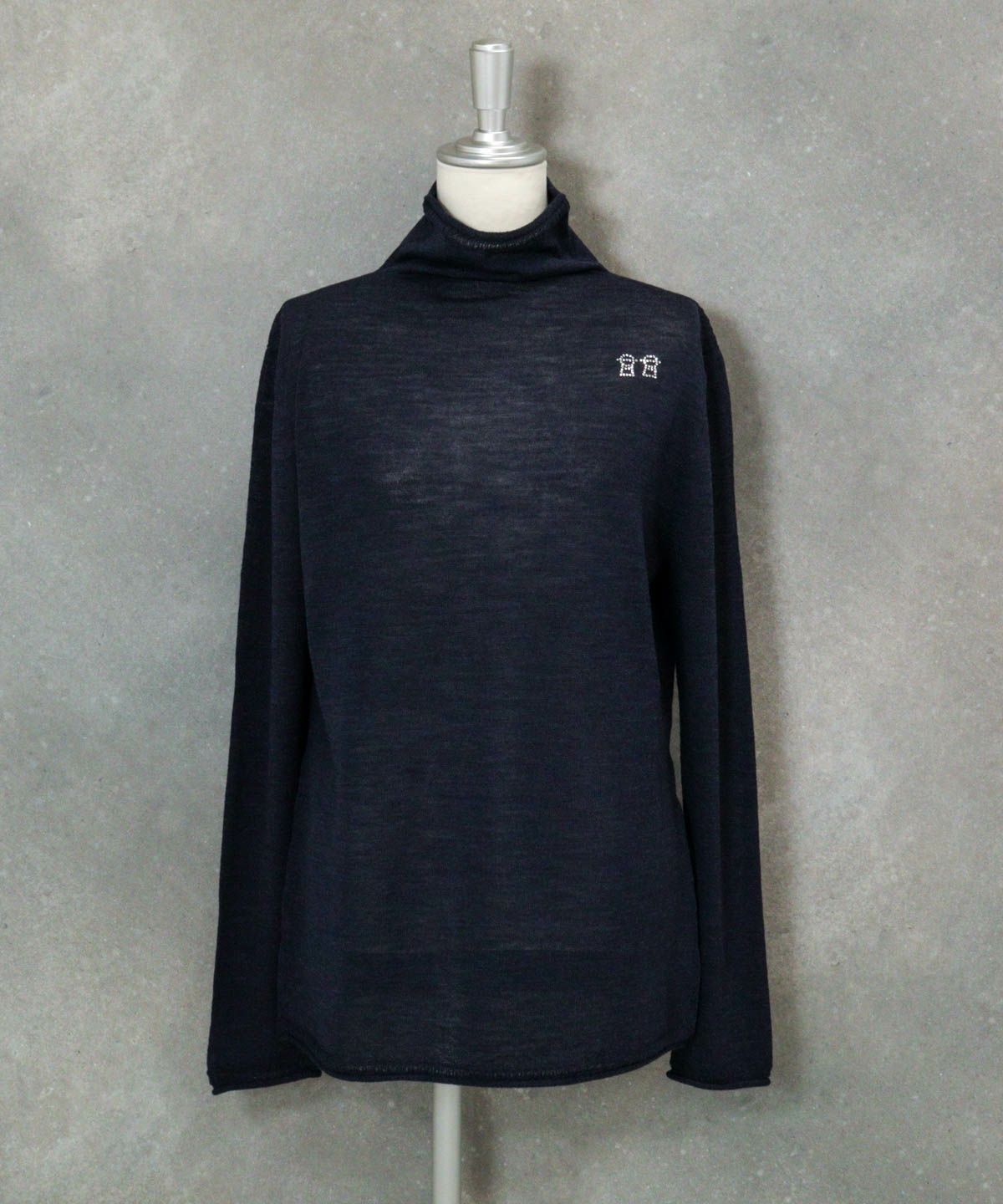 ウール100％ホールガーメントニット（ネイビー）