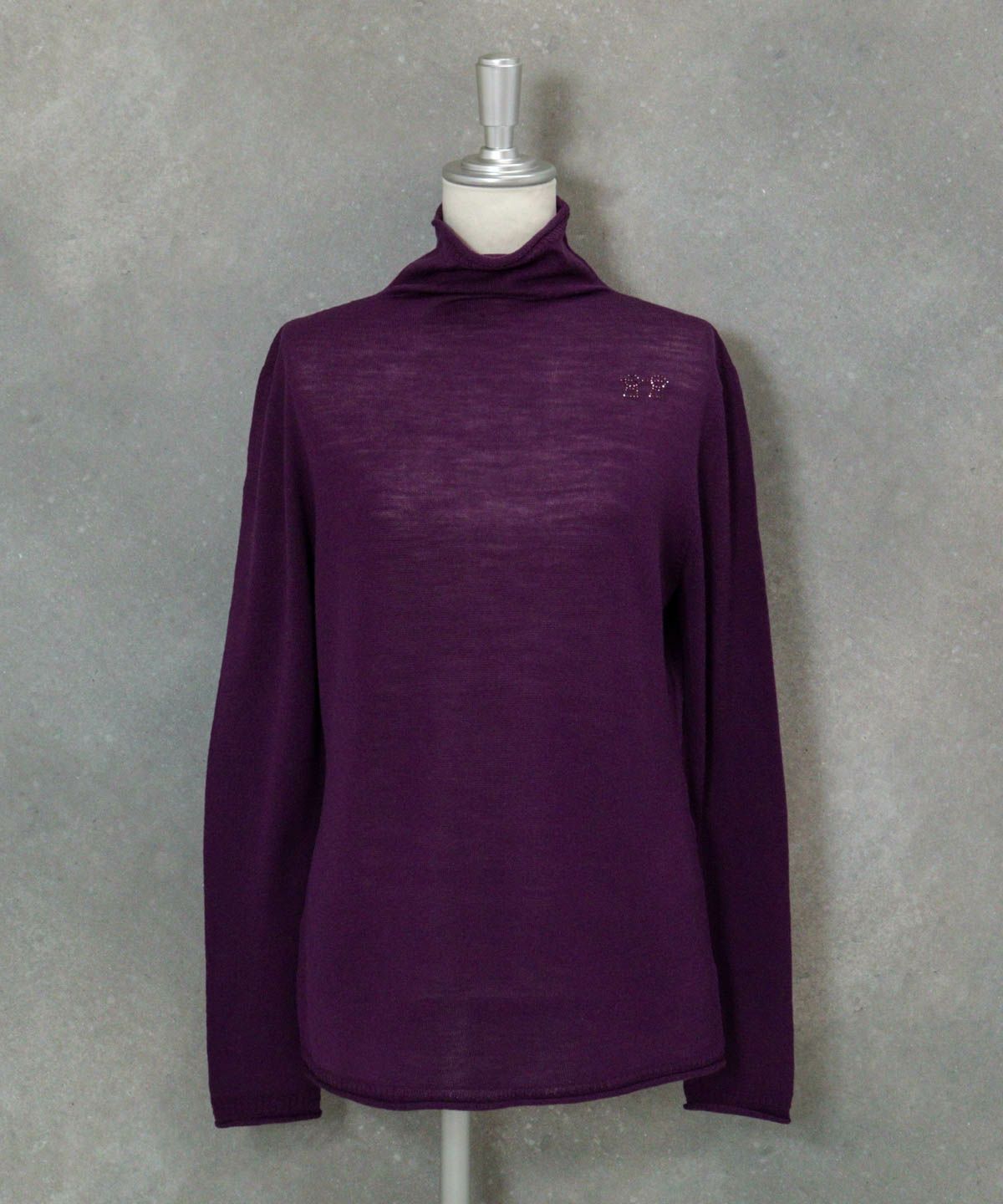 ウール100％ホールガーメントニット（パープル）