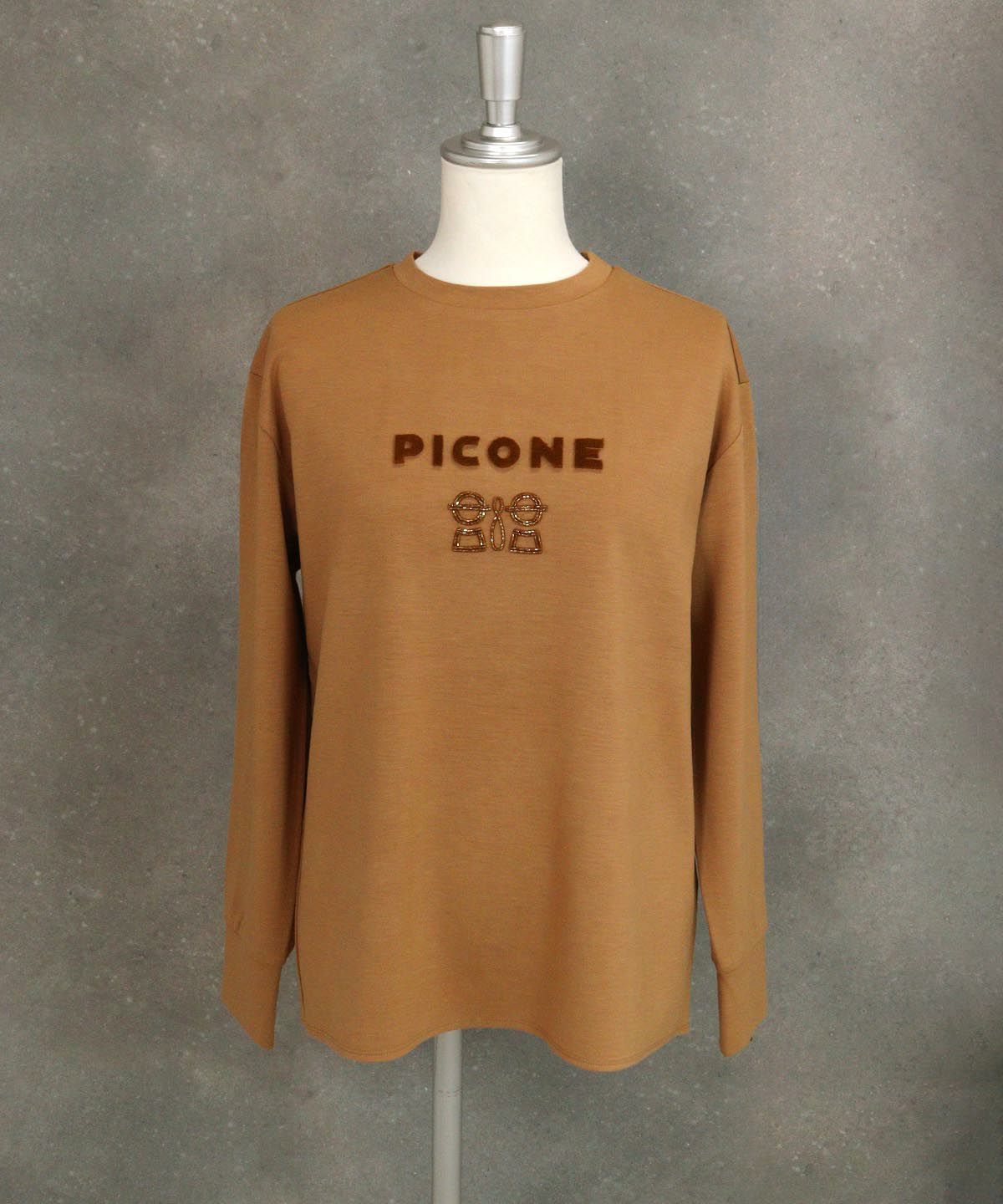 UV冷感ポンチプルオーバー(キャメル）