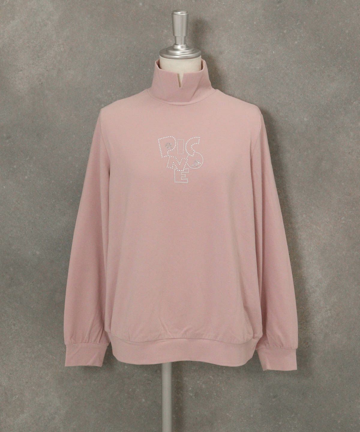 ドットロゴ起毛プルオーバー(ピンク)前