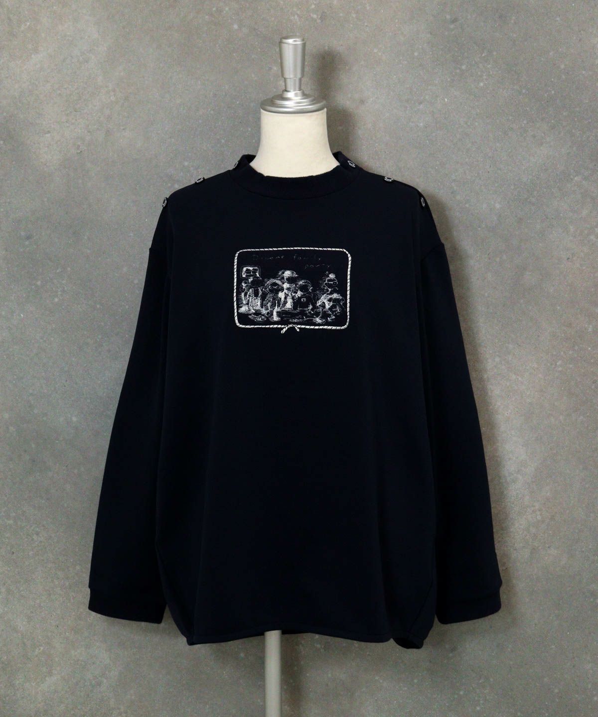 UV発熱裏フリースプルオーバー（ネイビー）