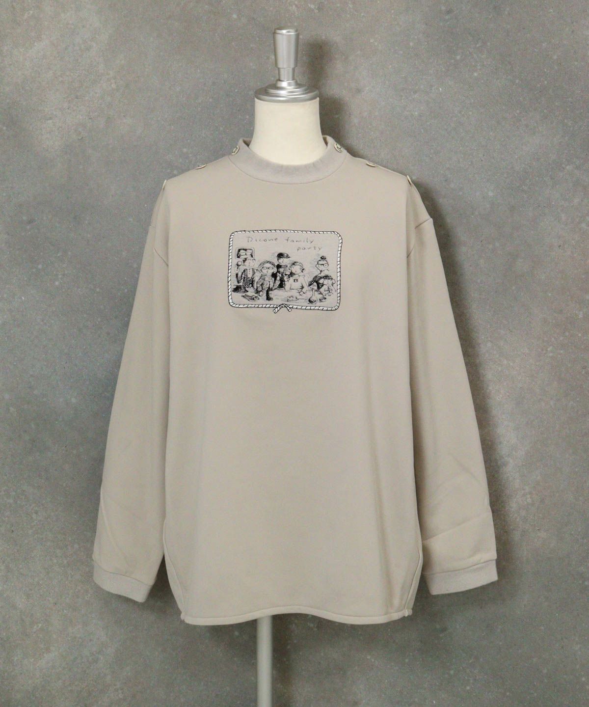 UV発熱裏フリースプルオーバー（ライトグレー）