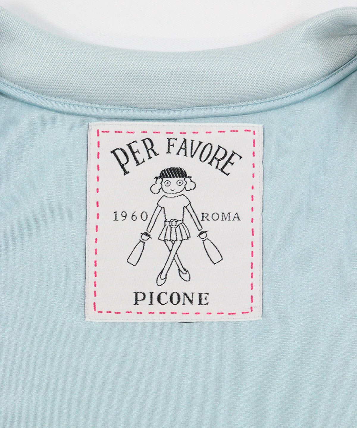 首元後ろ内側(ライトブルー)