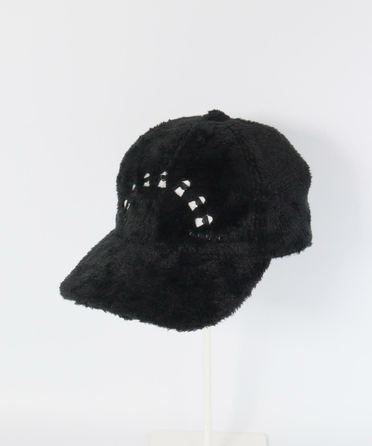 エコファー刺繍キャップ（ブラック）