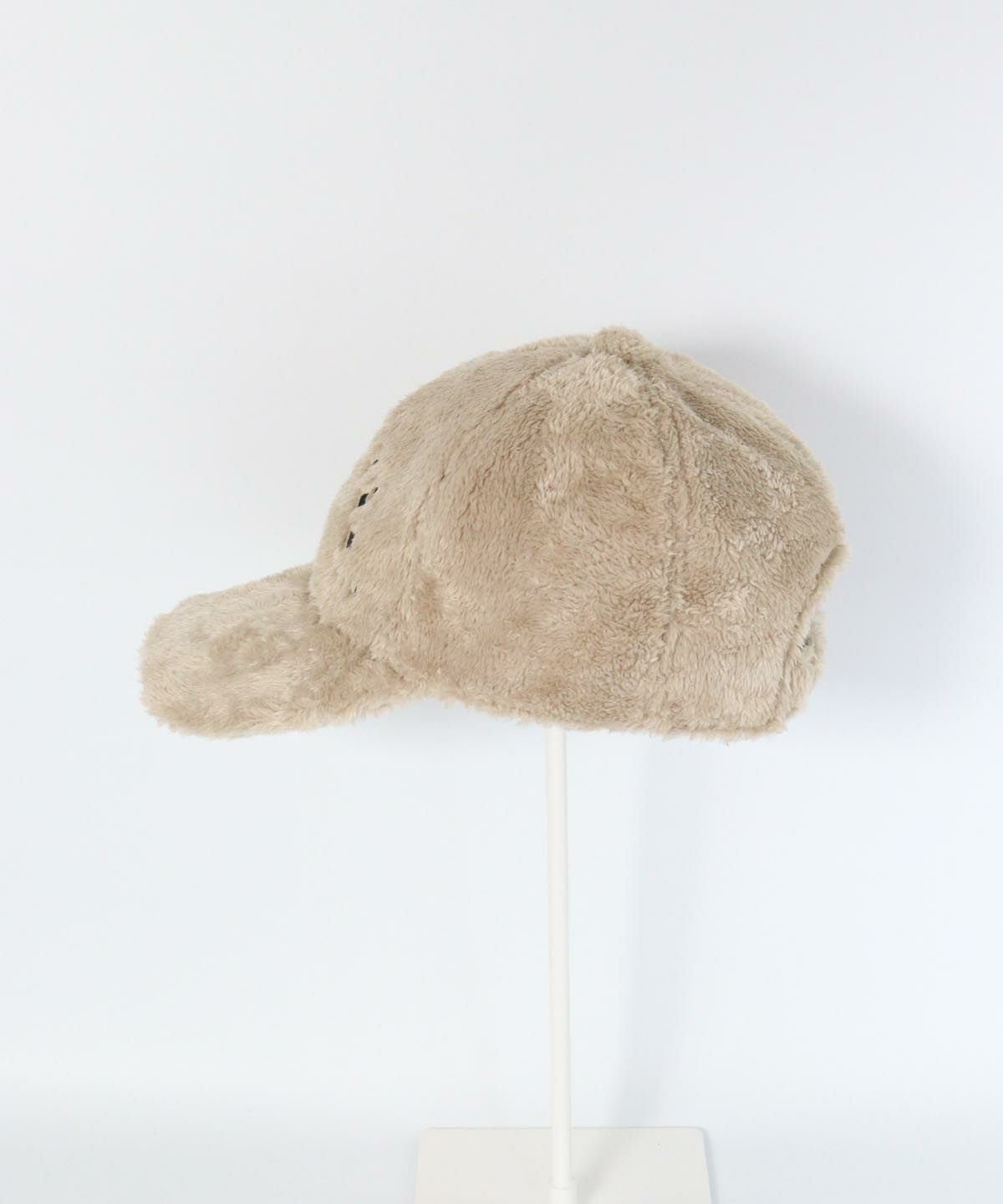 エコファー刺繍キャップ横（ベージュ）