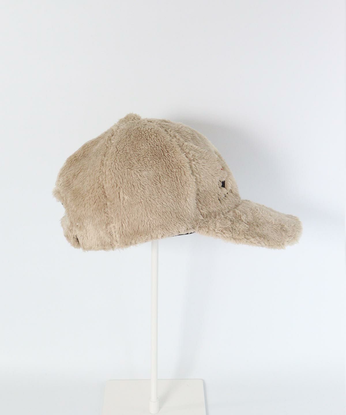 エコファー刺繍キャップ横（ベージュ）