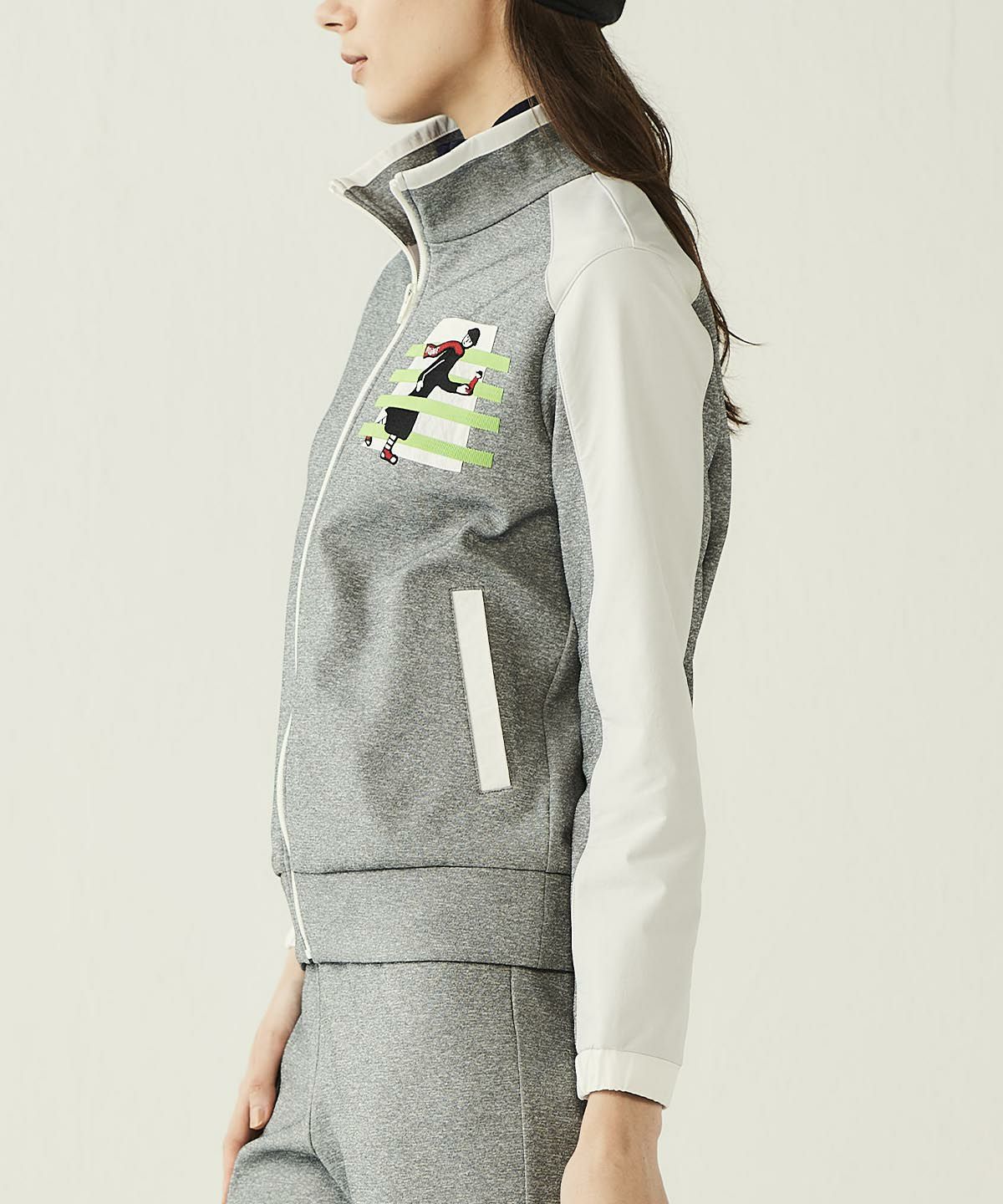 ジップアップスウェット切替ブルゾン|ピッコーネクラブ - ゴルフウェア