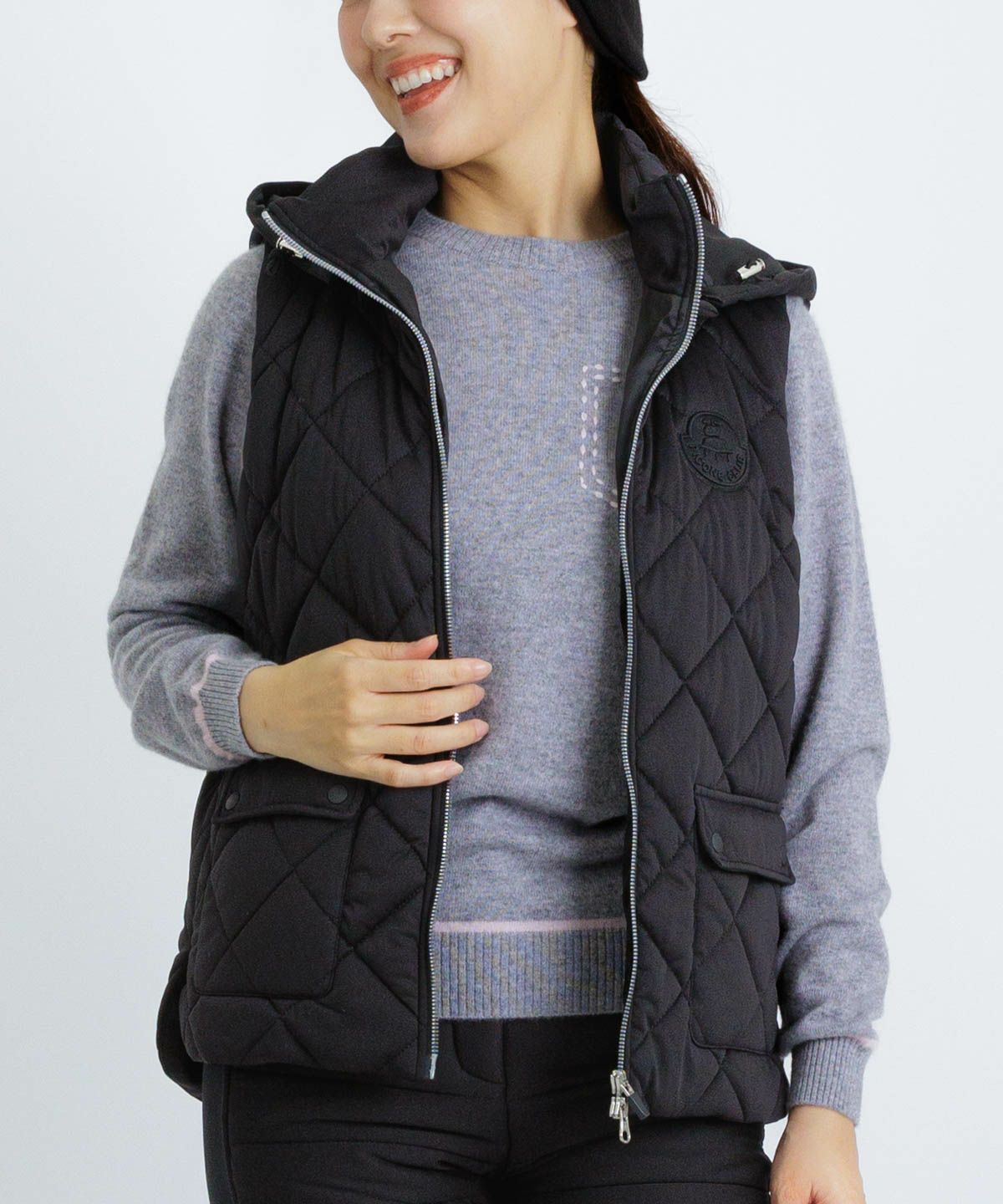 防風保温キルト中綿ジップベスト|ピッコーネクラブ - ゴルフウェアや