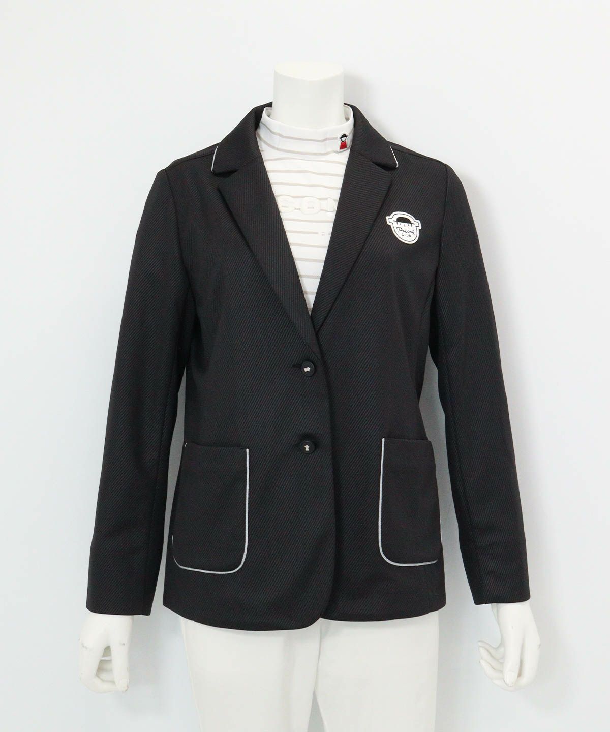 ダンボールニットUVジャケット(ブラック)前