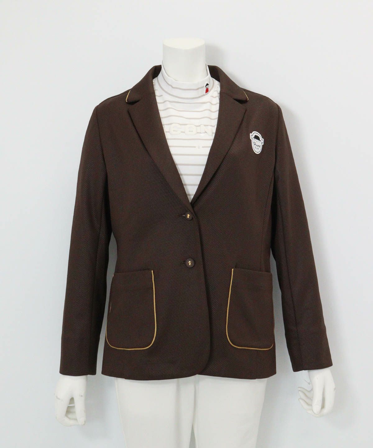 ダンボールニットUVジャケット(ブラウン)前