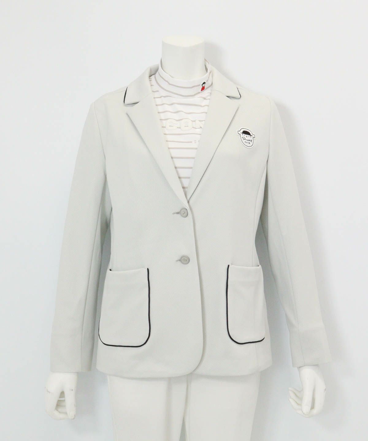 ダンボールニットUVジャケット(ライトグレー)前