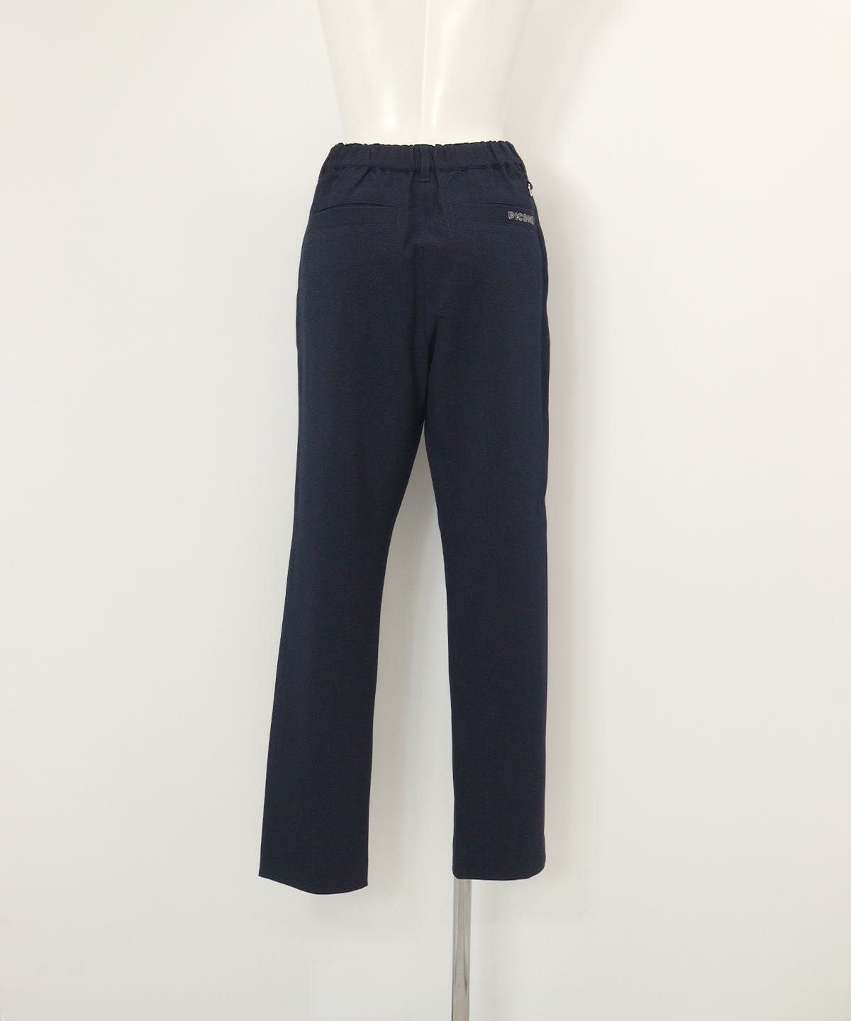 グレンチェック柄パンツ(ネイビー)後ろ