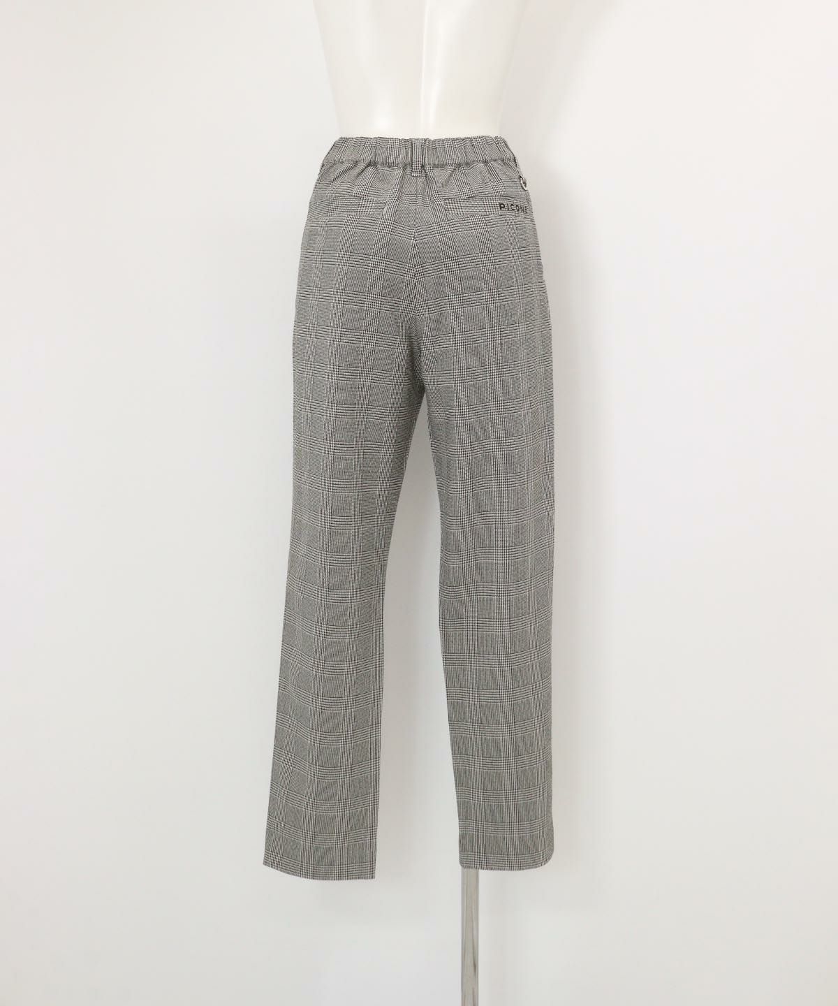 グレンチェック柄パンツ(ホワイト)後ろ