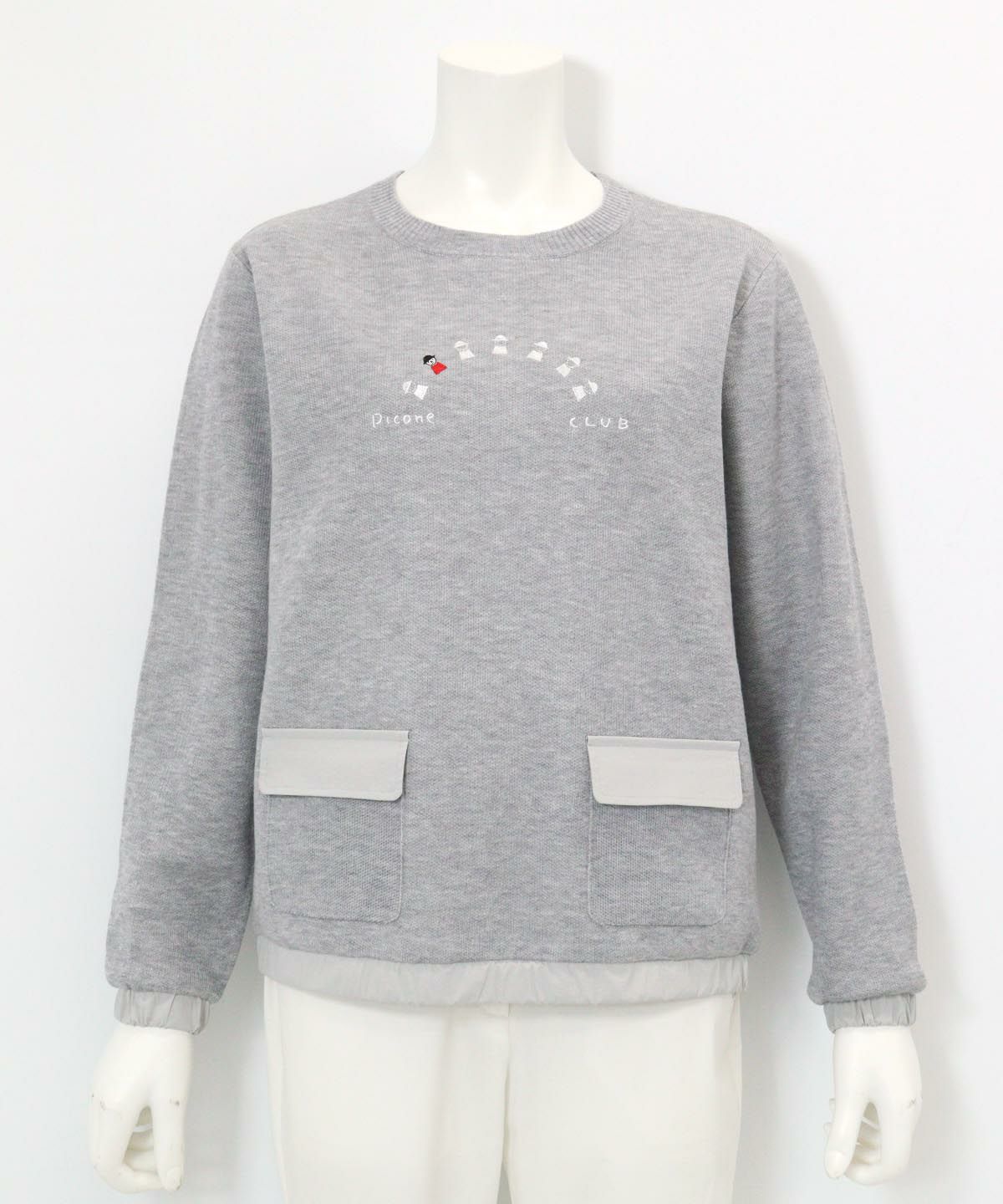 蓄熱保温ダブルポケットプルオーパー（ライトグレー）