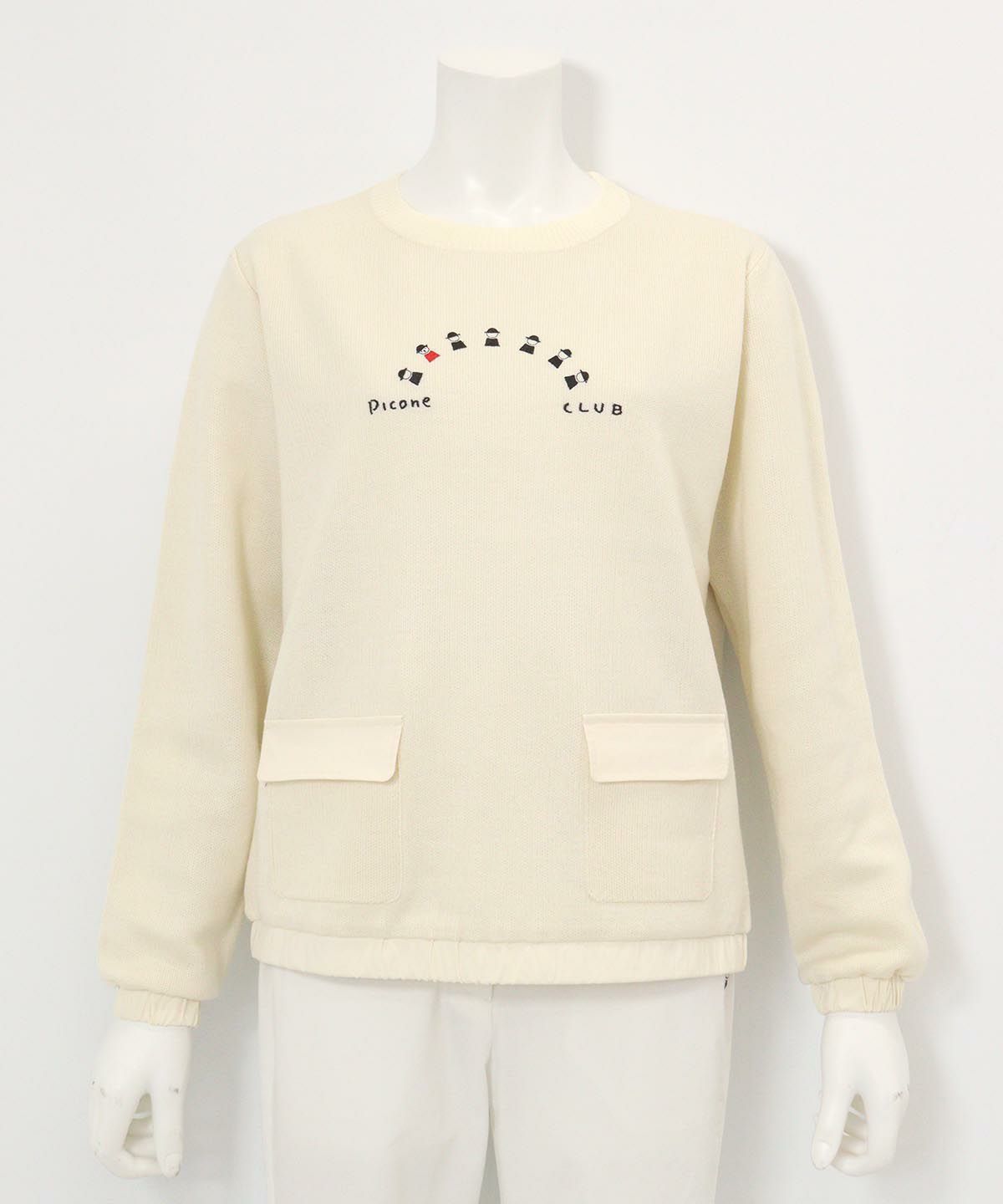 蓄熱保温ダブルポケットプルオーパー（ホワイト）