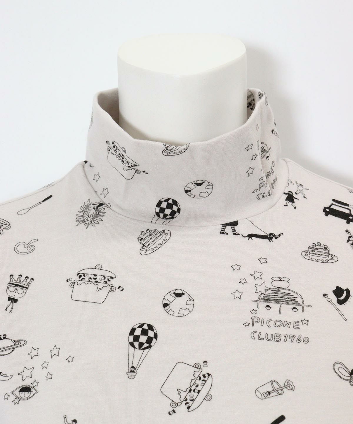 首元部分（ライトグレー）