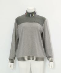 吸湿発熱ボーダー切替プルオーバー(グレー)前