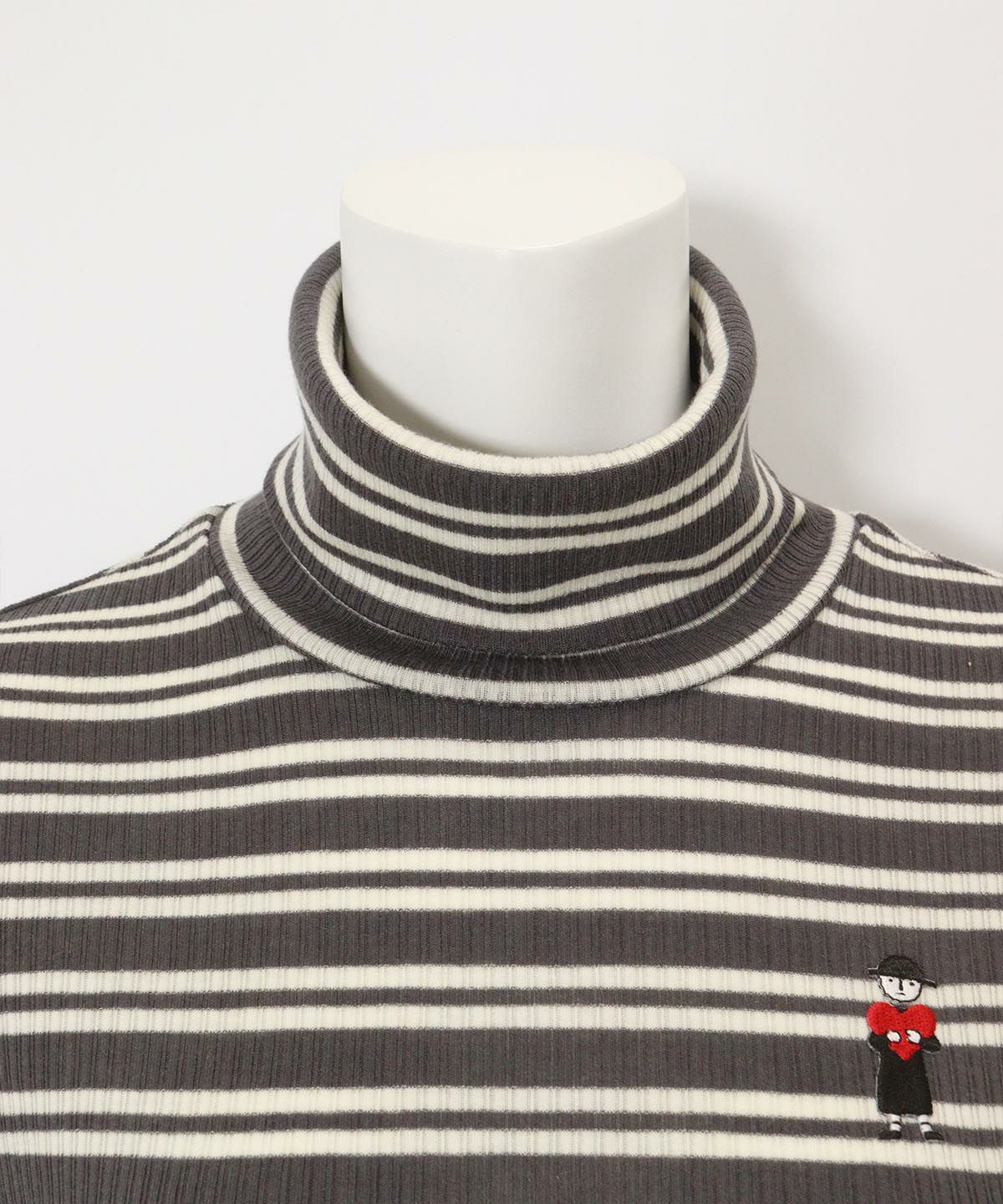 首元部分（グレー）