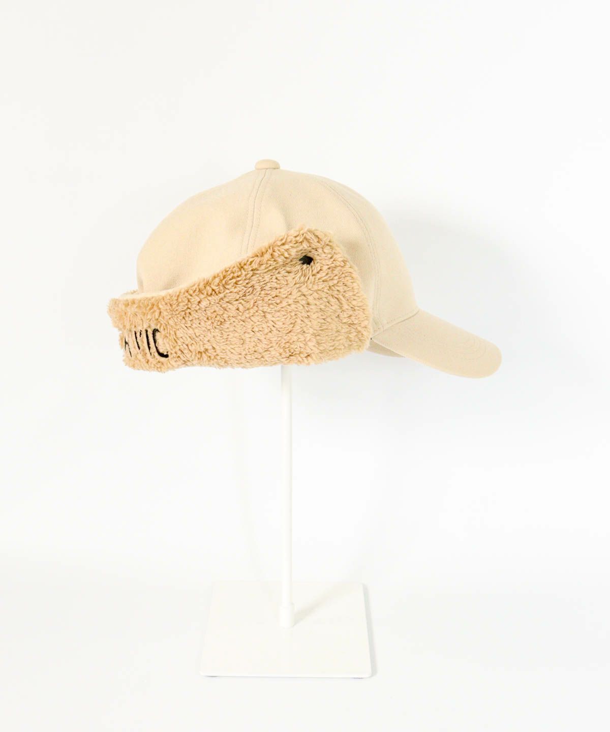 ボア切替2WAYキャップ右横（ベージュ）