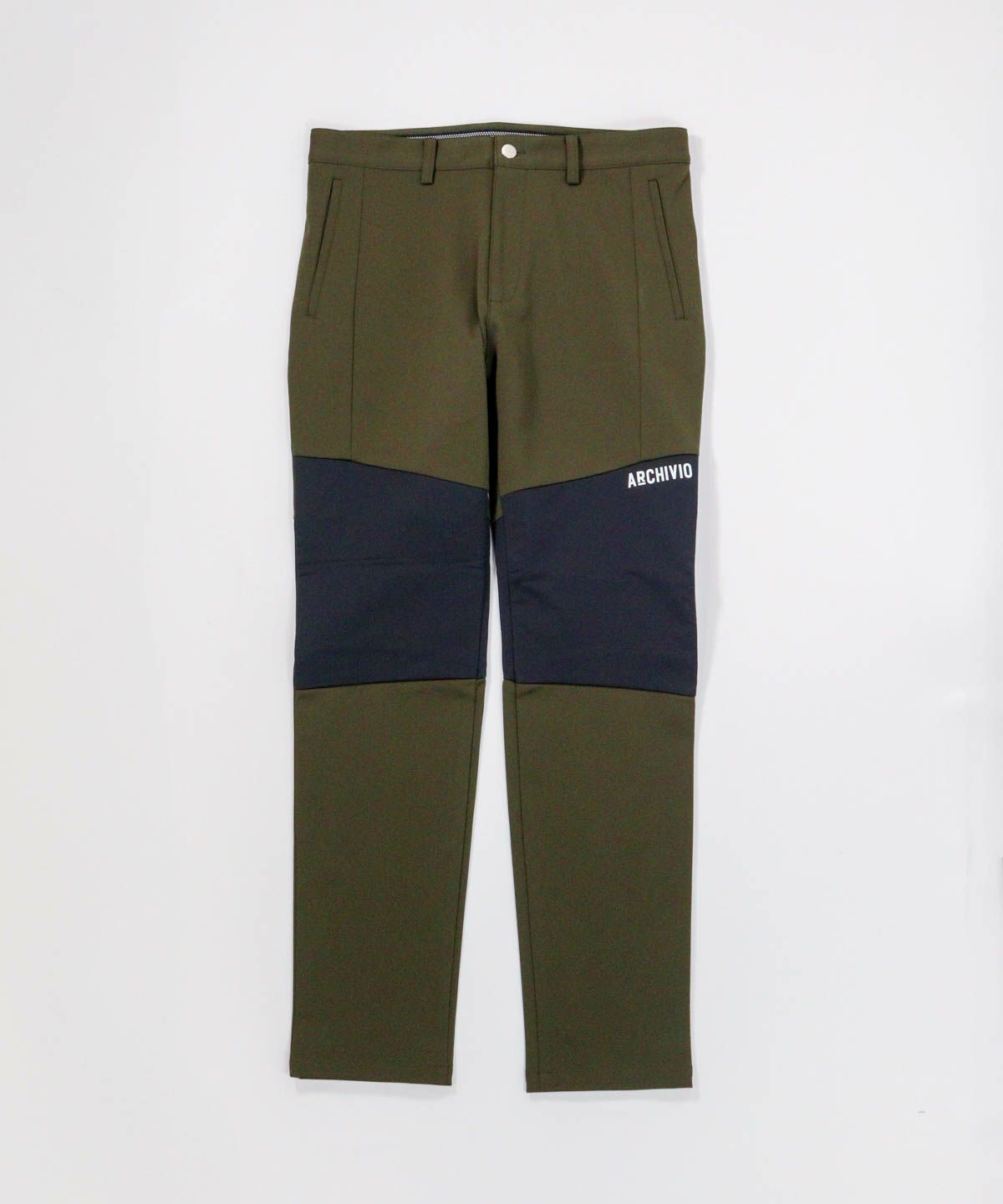 【メンズ】配色切替UVパンツ（カーキ）